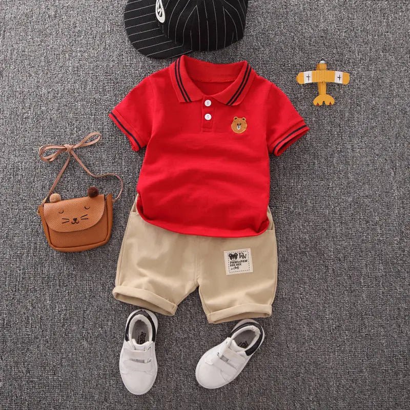Children Clothing mother Kids Clothes Children's Sets Boys T-shirt Shorts Summer Cotton Short sleeve fashion Suit2PCS - Mom & Kids