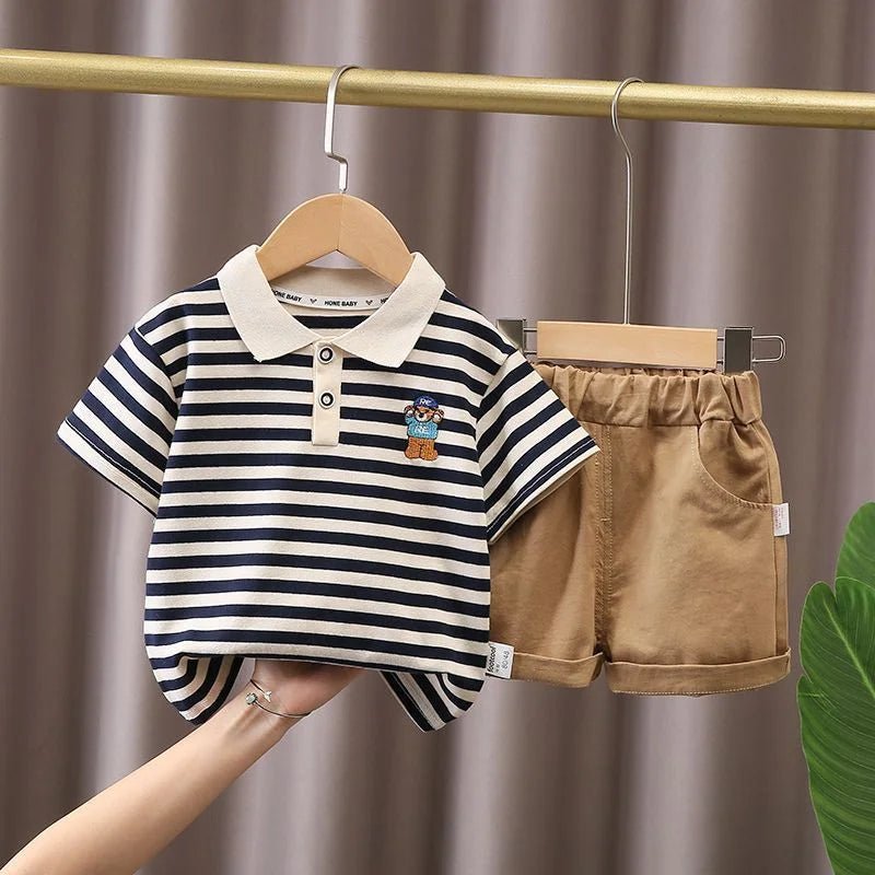 Children Clothing mother Kids Clothes Children's Sets Boys T-shirt Shorts Summer Cotton Short sleeve fashion Suit2PCS - Mom & Kids