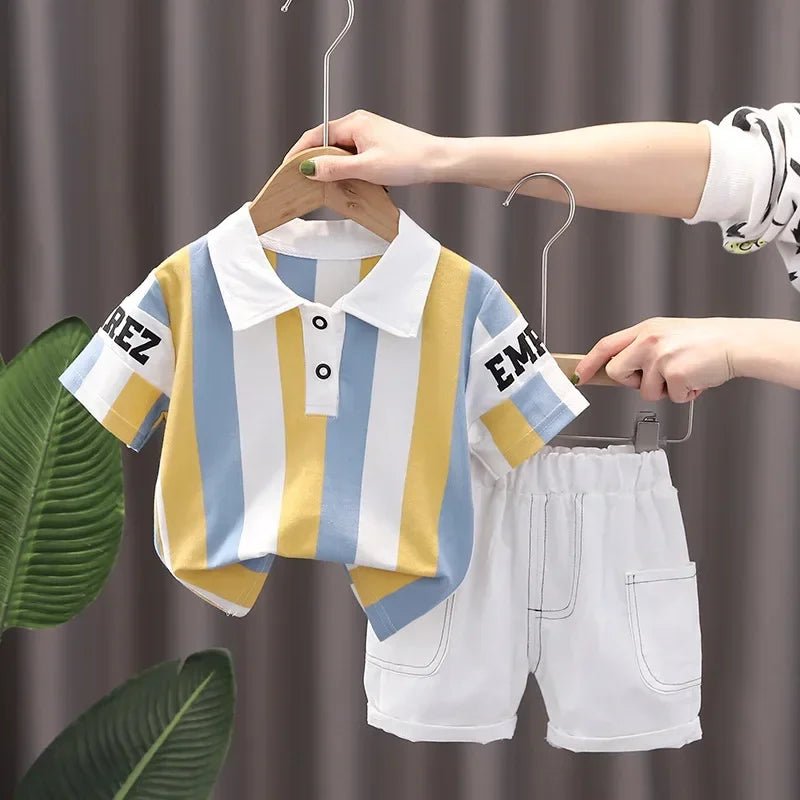 Children Clothing mother Kids Clothes Children's Sets Boys T-shirt Shorts Summer Cotton Short sleeve fashion Suit2PCS - Mom & Kids