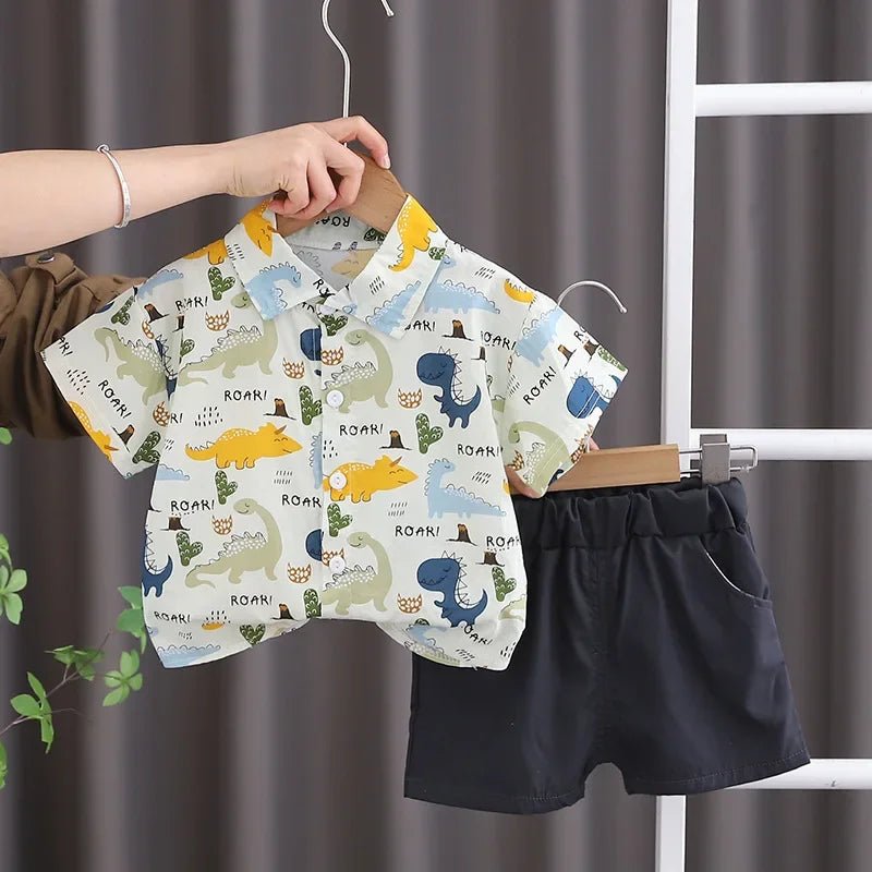 Children Clothing mother Kids Clothes Children's Sets Boys T-shirt Shorts Summer Cotton Short sleeve fashion Suit2PCS - Mom & Kids