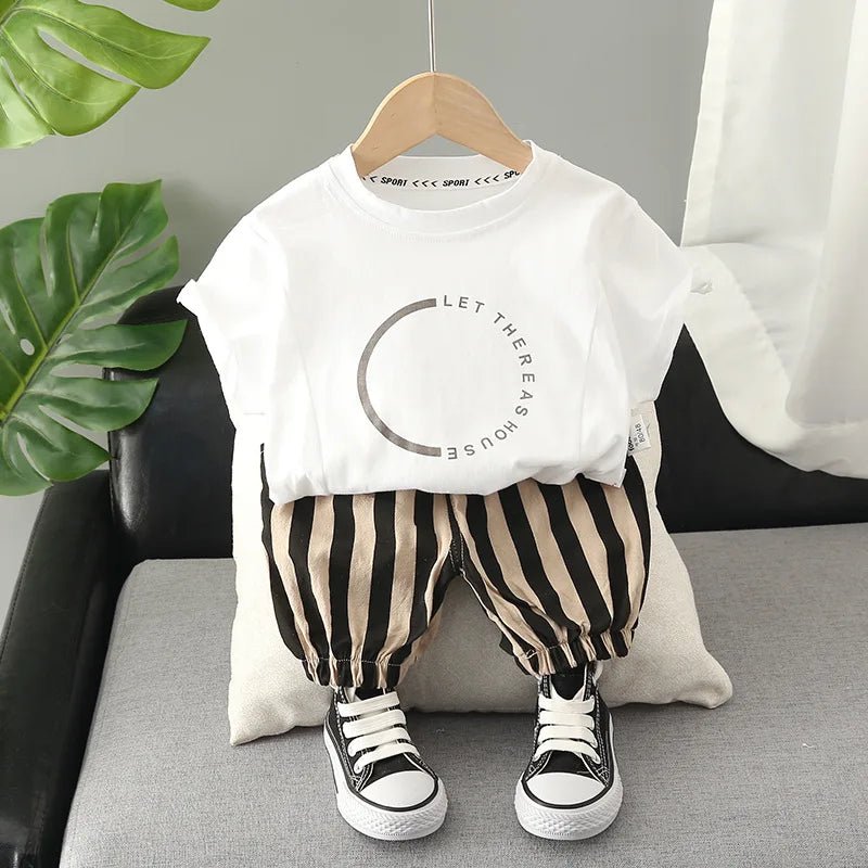 Children Clothing mother Kids Clothes Children's Sets Boys T-shirt Shorts Summer Cotton Short sleeve fashion Suit2PCS - Mom & Kids