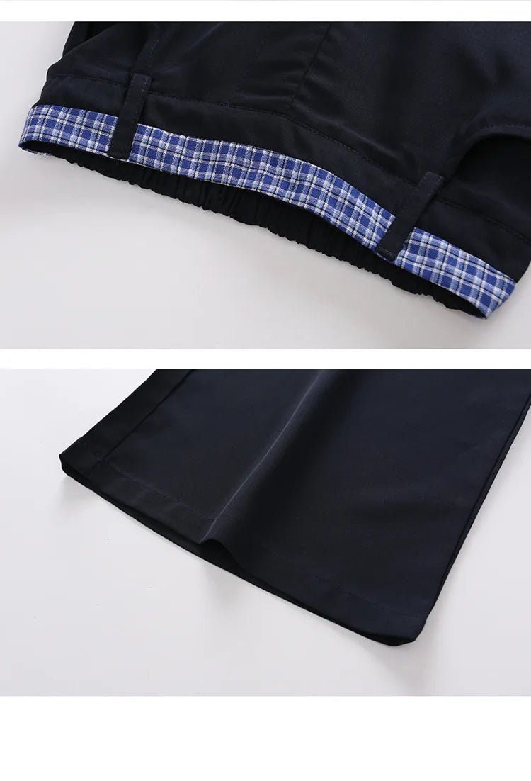 Children Girls Clothing Set Spring Autumn Plaid Long Sleeve Patchwork Shirts + Pants 2pcs School Kids Suit for Teen Girl Clothes - Mom & Kids