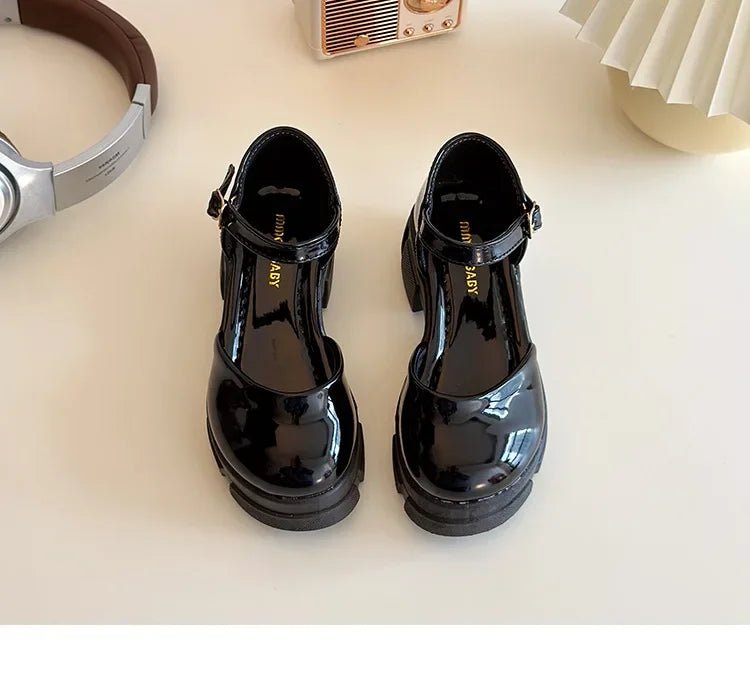 Children Leather Shoes for Girls New Fashion French Style Soft Anti-slippery Versatilel Chic Princess Mary Jane Shoe - Mom & Kids