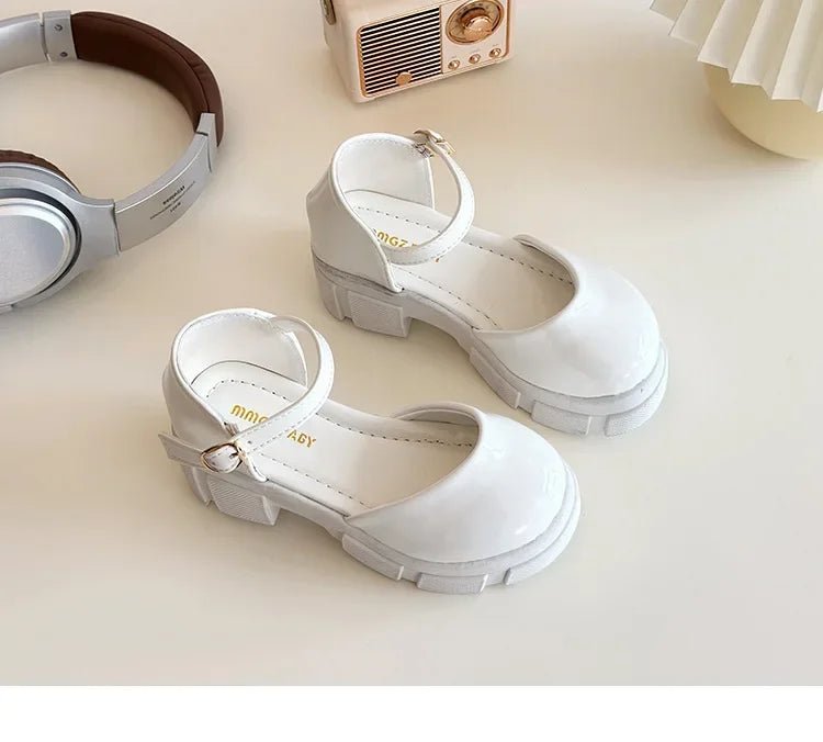 Children Leather Shoes for Girls New Fashion French Style Soft Anti-slippery Versatilel Chic Princess Mary Jane Shoe - Mom & Kids