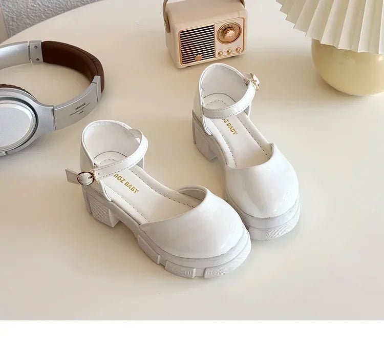 Children Leather Shoes for Girls New Fashion French Style Soft Anti-slippery Versatilel Chic Princess Mary Jane Shoe - Mom & Kids