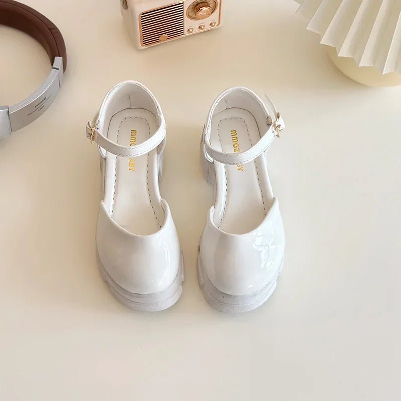 Children Leather Shoes for Girls New Fashion French Style Soft Anti-slippery Versatilel Chic Princess Mary Jane Shoe - Mom & Kids
