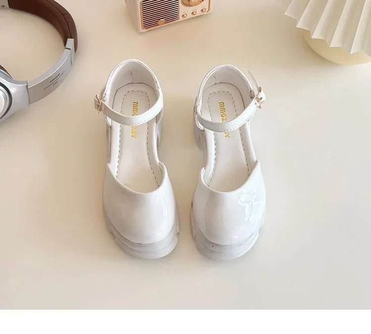 Children Leather Shoes for Girls New Fashion French Style Soft Anti-slippery Versatilel Chic Princess Mary Jane Shoe - Mom & Kids