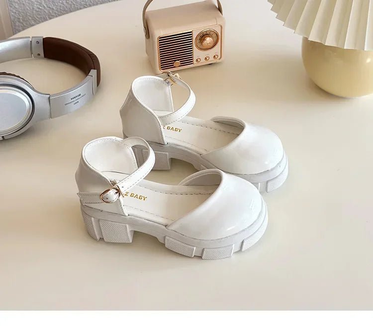 Children Leather Shoes for Girls New Fashion French Style Soft Anti-slippery Versatilel Chic Princess Mary Jane Shoe - Mom & Kids