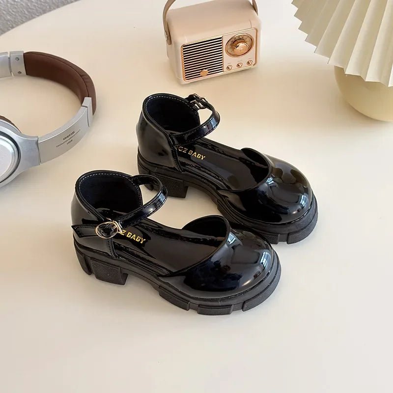 Children Leather Shoes for Girls New Fashion French Style Soft Anti-slippery Versatilel Chic Princess Mary Jane Shoe - Mom & Kids