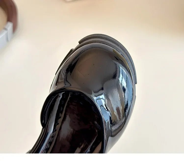 Children Leather Shoes for Girls New Fashion French Style Soft Anti-slippery Versatilel Chic Princess Mary Jane Shoe - Mom & Kids