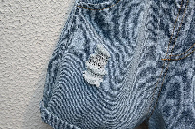 Children Summer Fashion Baby Boys Clothes Cartoon Bear T-shirt Denim Shorts 2pcs/sets Kids Outfits Costume Casual Sports Suit - Mom & Kids