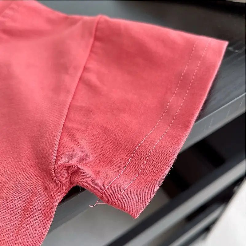 Children's Clothes Summer Thin Loose Casual Kids Tracksuit Popular Design Baby Boy Short Sleeve Suit T-shirt Shorts - Mom & Kids