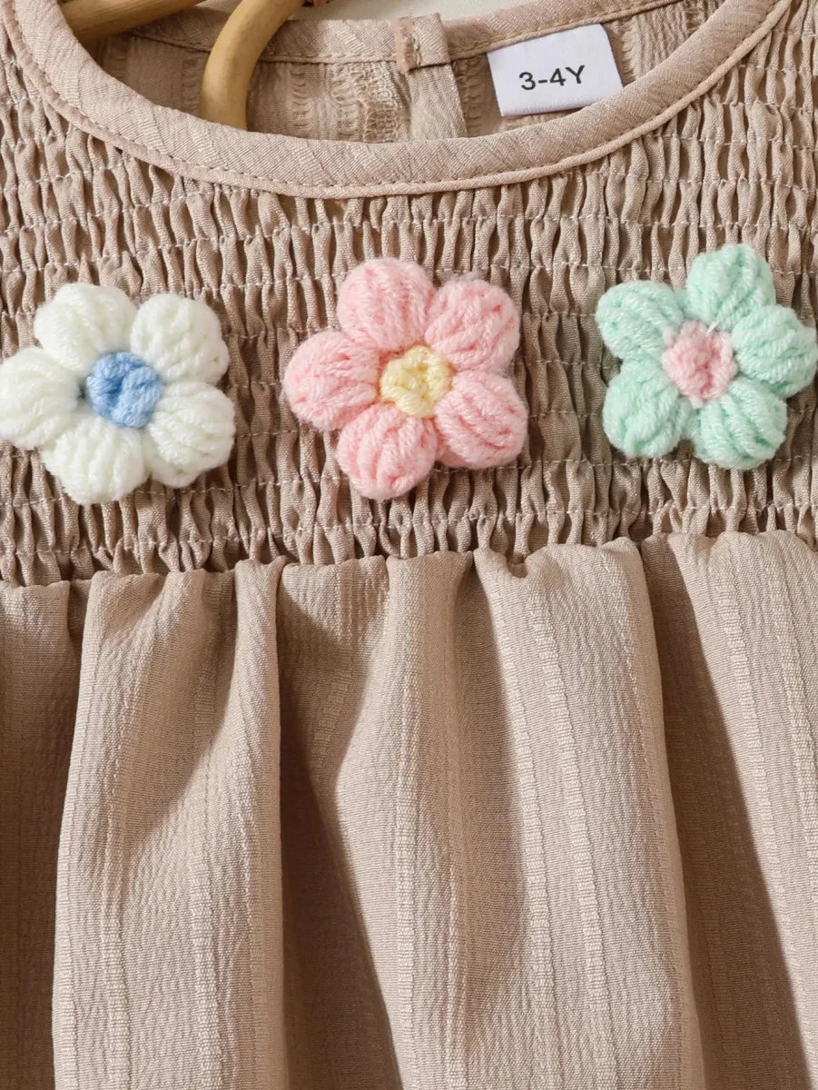 Children's Clothing Sets Small Flower Sleeveless Top + Bow Shorts 2pcs Sets Toddler Girl Clothes Kids Boutique Clothes - Mom & Kids