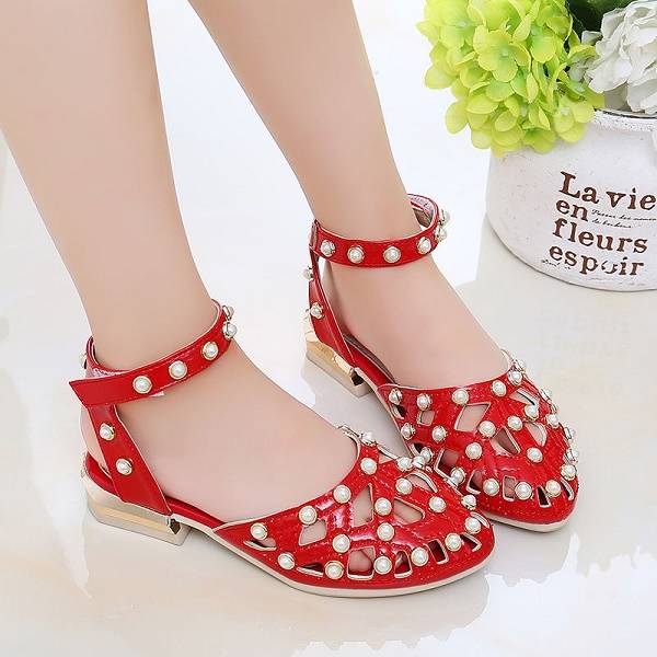 Children's High Heels Korean Version Princess Fish Mouth Bow Little Girl Crystal Shoes (Available) - Mom & Kids