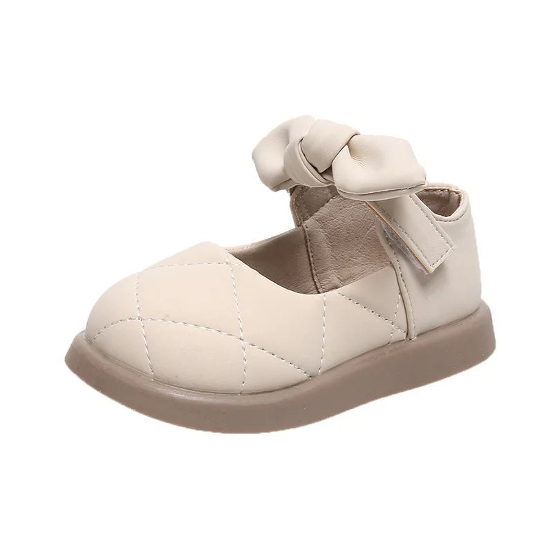 Children's Leather Shoes Non-slip Soft Bottom Kids Mary Jane Shoes Fashion Solid Color Bowknot Girls School Causal Single Shoes - Mom & Kids