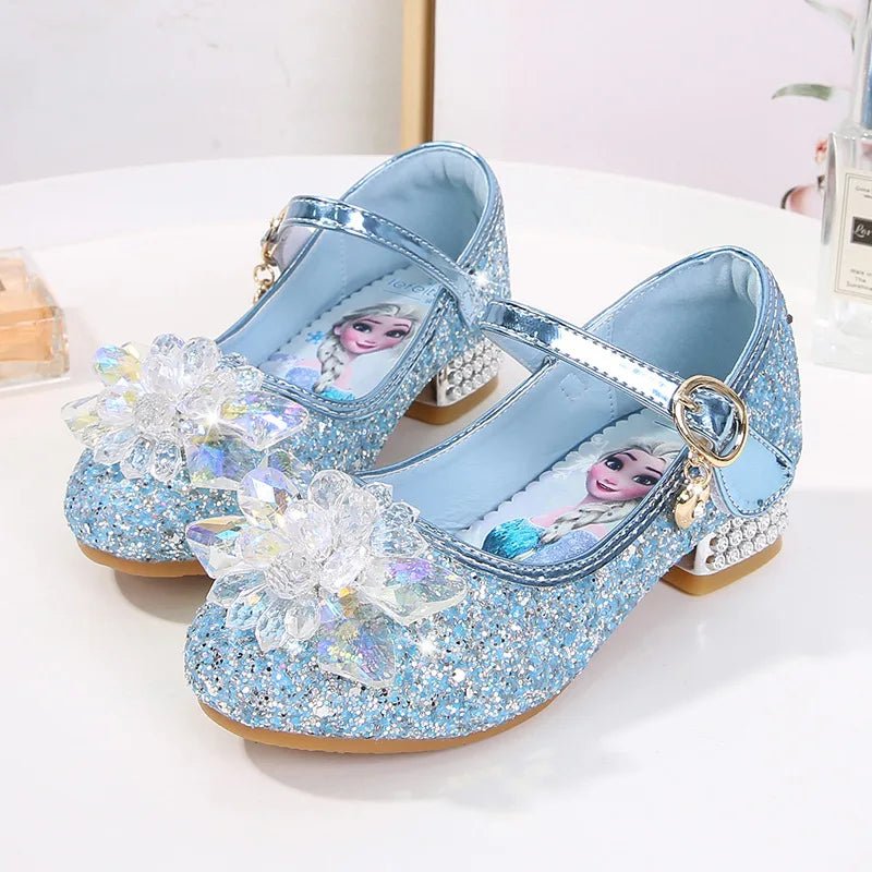 Children's Shoes Ice And Snow Romance Princess Elsa Shoes Girl's Fashion Sandals Crystal Princess Shoes - Mom & Kids