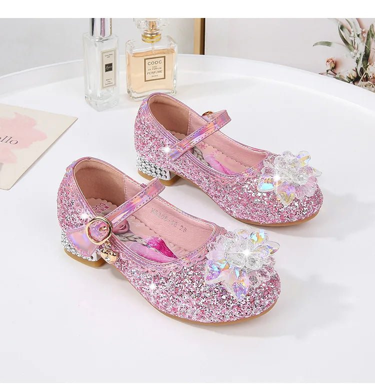 Children's Shoes Ice And Snow Romance Princess Elsa Shoes Girl's Fashion Sandals Crystal Princess Shoes - Mom & Kids