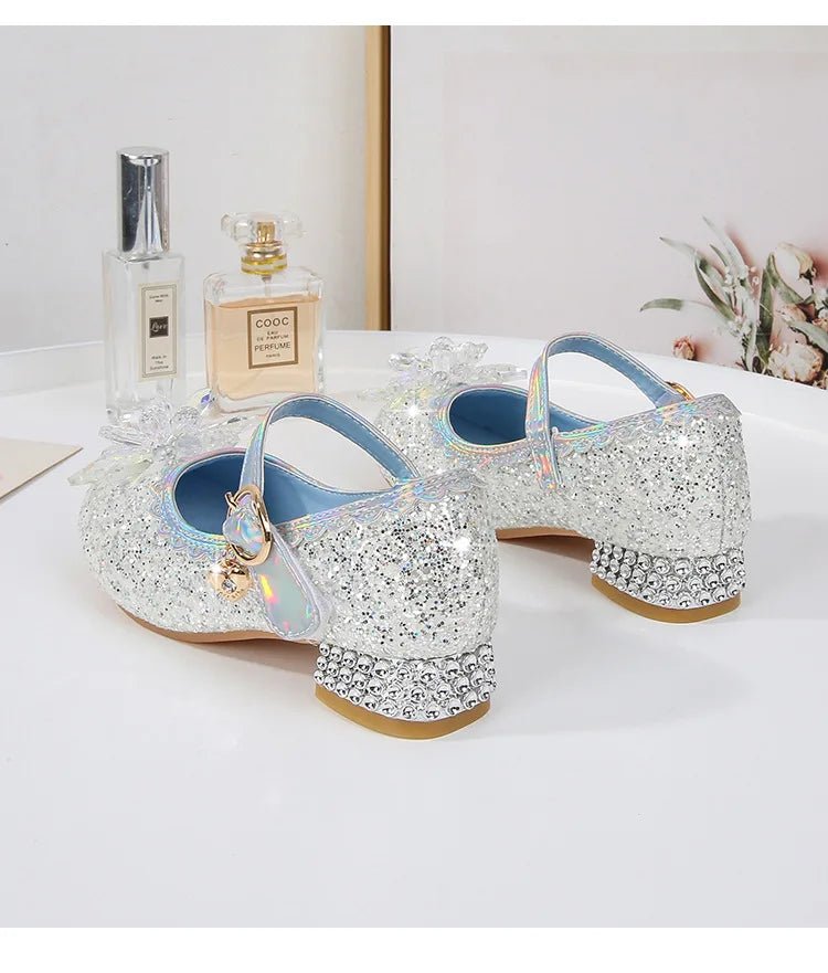 Children's Shoes Ice And Snow Romance Princess Elsa Shoes Girl's Fashion Sandals Crystal Princess Shoes - Mom & Kids