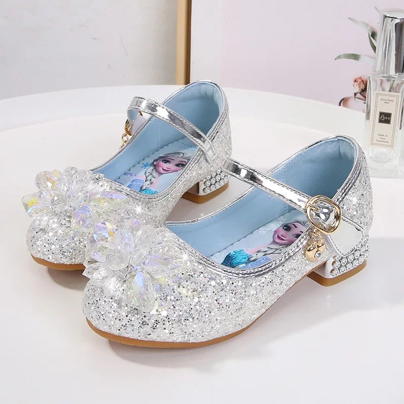 Children's Shoes Ice And Snow Romance Princess Elsa Shoes Girl's Fashion Sandals Crystal Princess Shoes - Mom & Kids