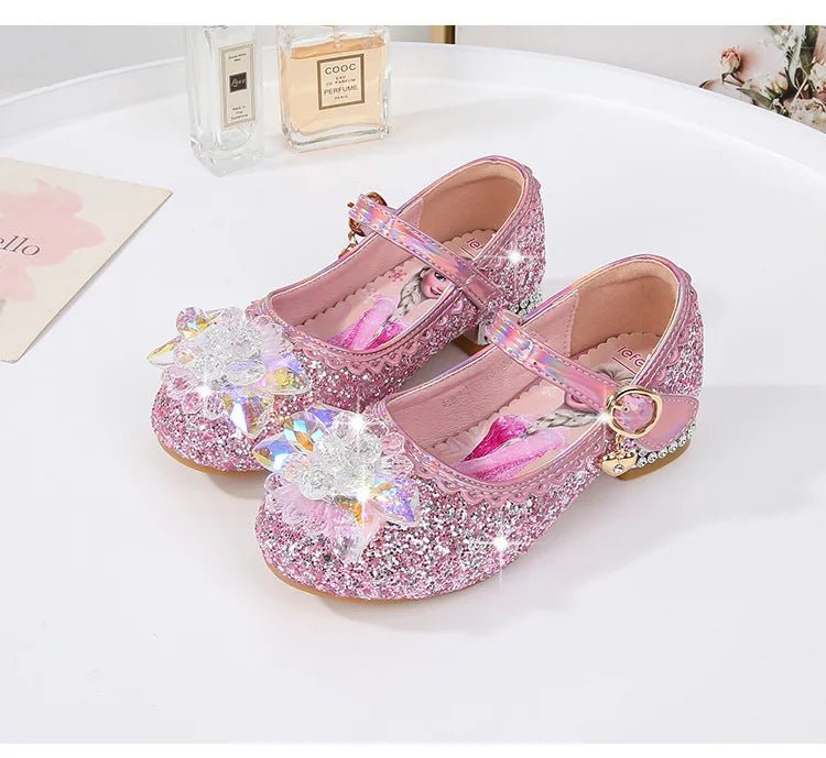 Children's Shoes Ice And Snow Romance Princess Elsa Shoes Girl's Fashion Sandals Crystal Princess Shoes - Mom & Kids