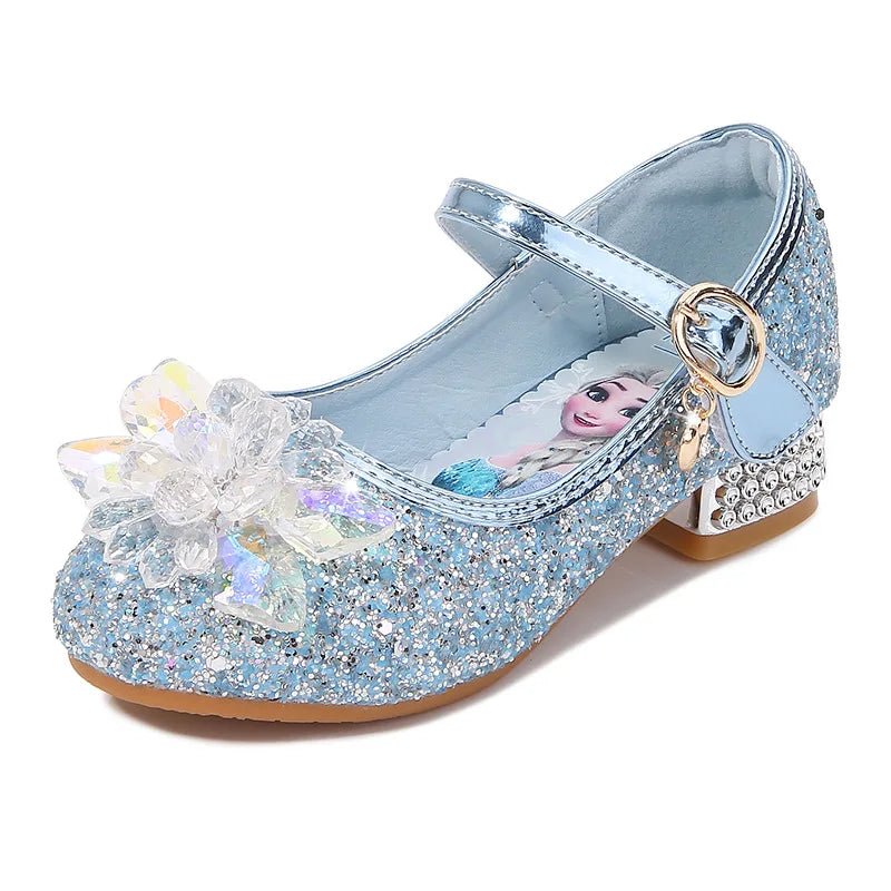 Children's Shoes Ice And Snow Romance Princess Elsa Shoes Girl's Fashion Sandals Crystal Princess Shoes - Mom & Kids