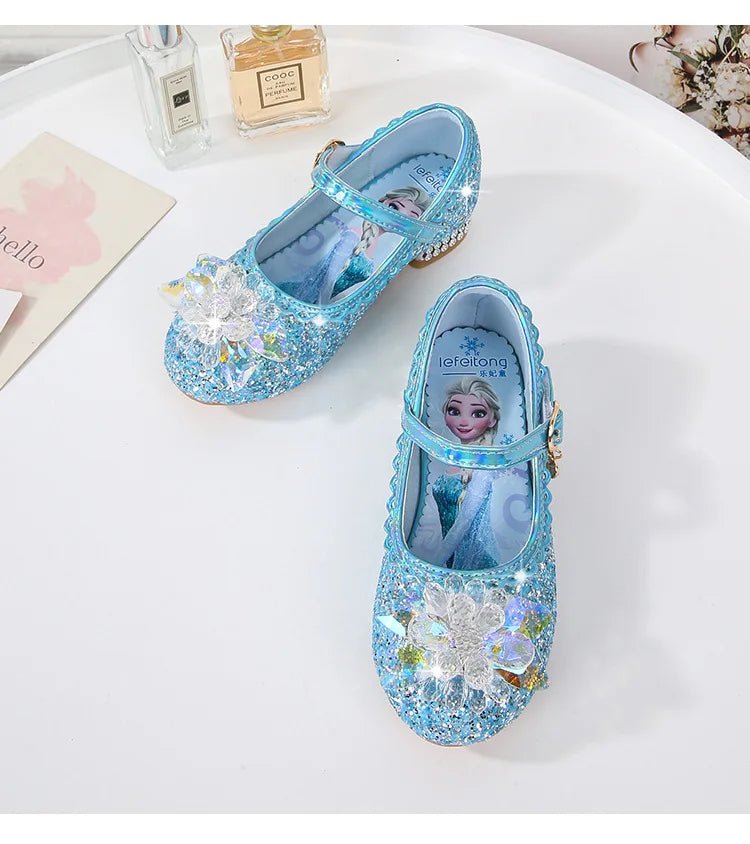 Children's Shoes Ice And Snow Romance Princess Elsa Shoes Girl's Fashion Sandals Crystal Princess Shoes - Mom & Kids