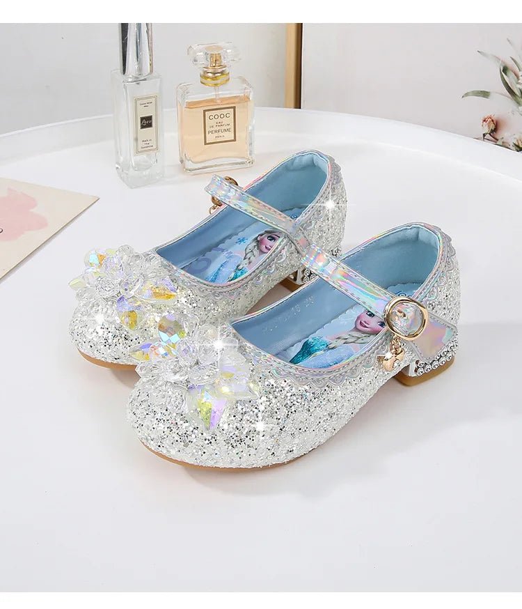 Children's Shoes Ice And Snow Romance Princess Elsa Shoes Girl's Fashion Sandals Crystal Princess Shoes - Mom & Kids