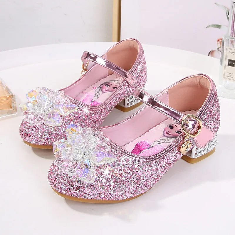 Children's Shoes Ice And Snow Romance Princess Elsa Shoes Girl's Fashion Sandals Crystal Princess Shoes - Mom & Kids