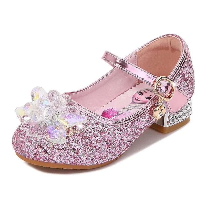 Children's Shoes Ice And Snow Romance Princess Elsa Shoes Girl's Fashion Sandals Crystal Princess Shoes - Mom & Kids