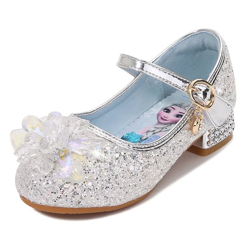 Children's Shoes Ice And Snow Romance Princess Elsa Shoes Girl's Fashion Sandals Crystal Princess Shoes - Mom & Kids