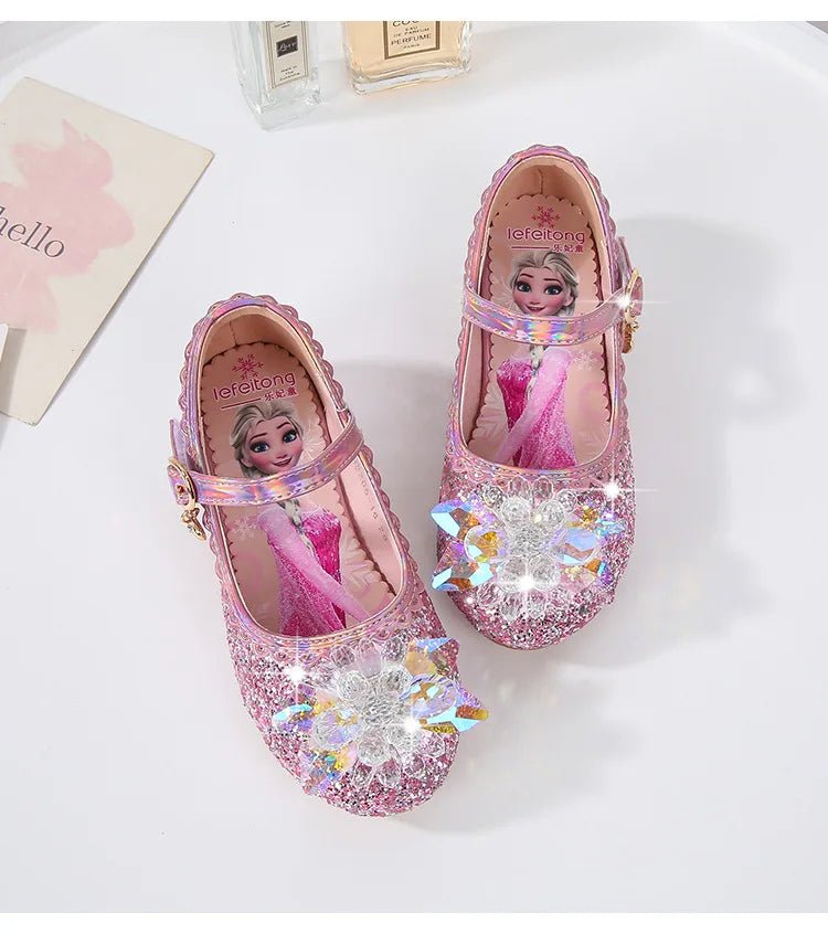 Children's Shoes Ice And Snow Romance Princess Elsa Shoes Girl's Fashion Sandals Crystal Princess Shoes - Mom & Kids