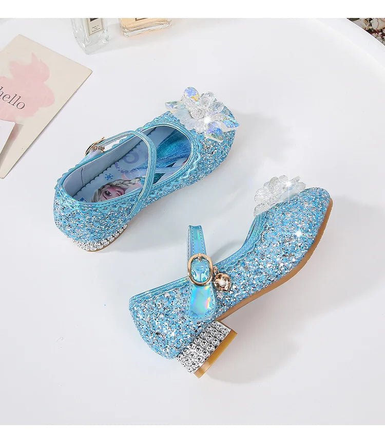 Children's Shoes Ice And Snow Romance Princess Elsa Shoes Girl's Fashion Sandals Crystal Princess Shoes - Mom & Kids