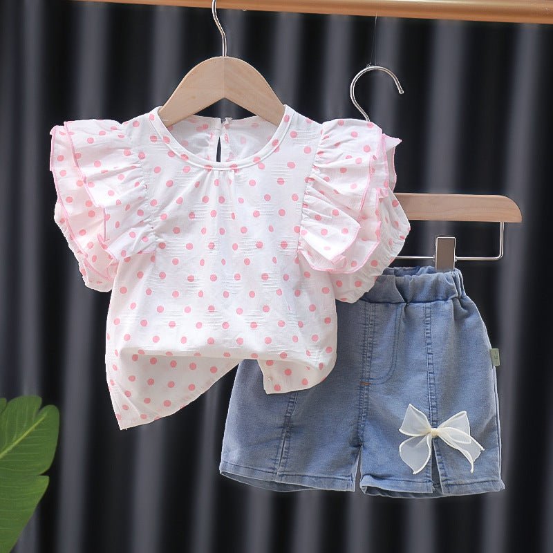 Children's Suit Women's Polka Dot Ruffles (available) - Mom & Kids