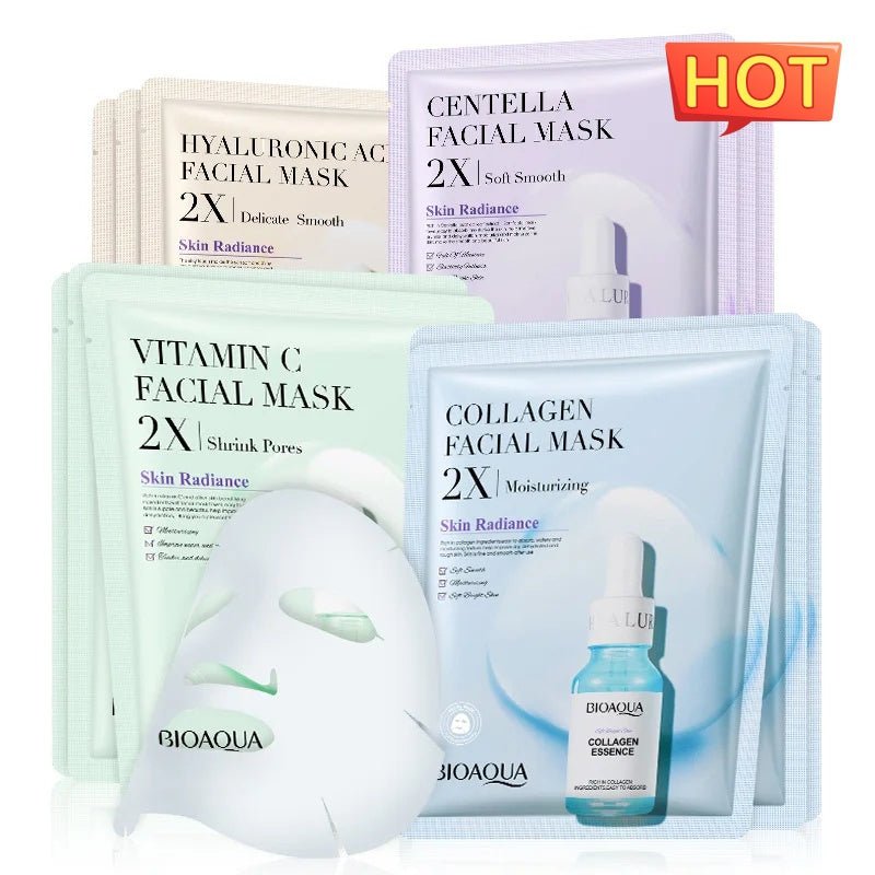 Collagen Face Mask Moisturizing Firming Face Sheet Mask Hyaluronic Acid Facial Masks Beauty Skin Care Gel Skin Care (Available) - Mom & Kids