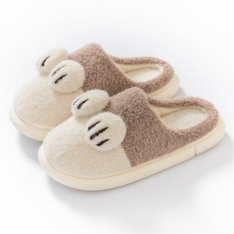 Cotton Slippers Female Cat's Paw Home Couple (Available) - Mom & Kids