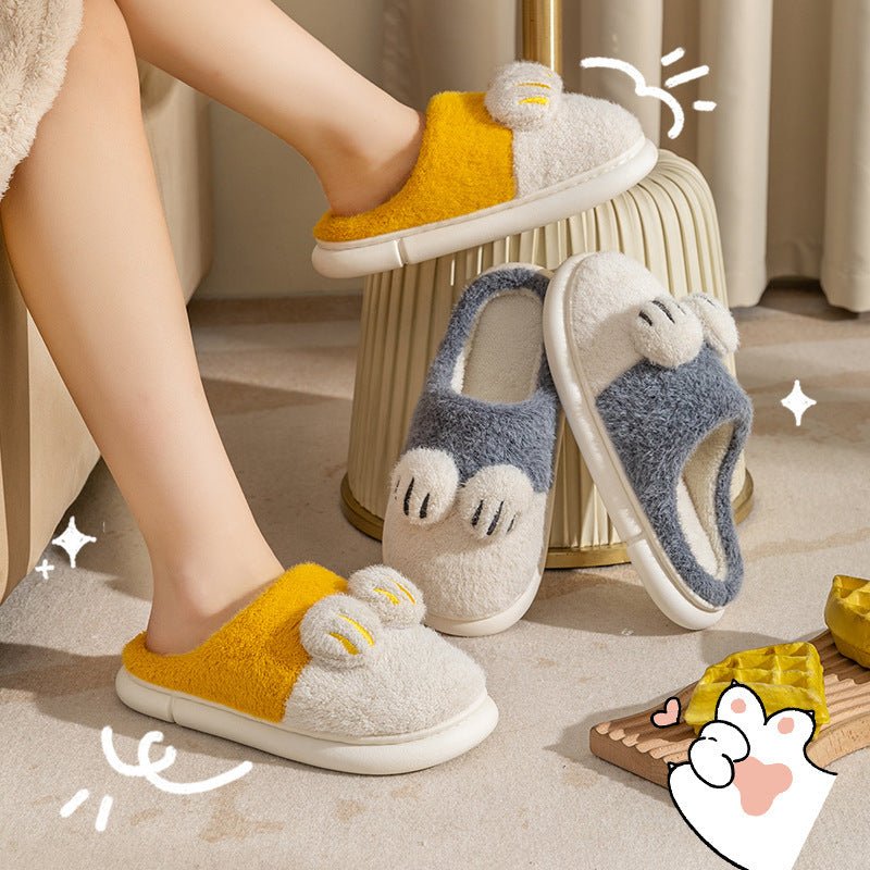 Cotton Slippers Female Cat's Paw Home Couple (Available) - Mom & Kids