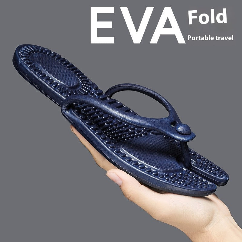 Foldable Travel Couple Flip Flops Plus Size  (Available)