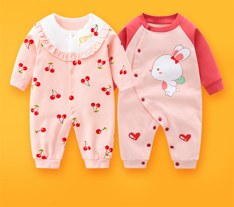 Newborn Baby Summer Baby Romper Long-sleeved Romper Newborn Baby Jumpsuit