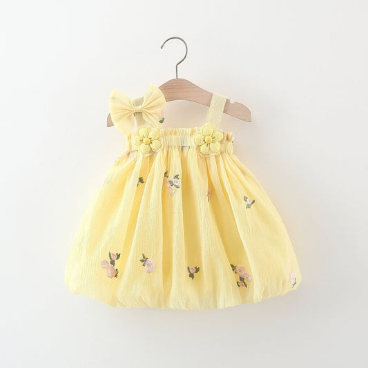 Two SUNFLOWER Suspenders For Girls Dress