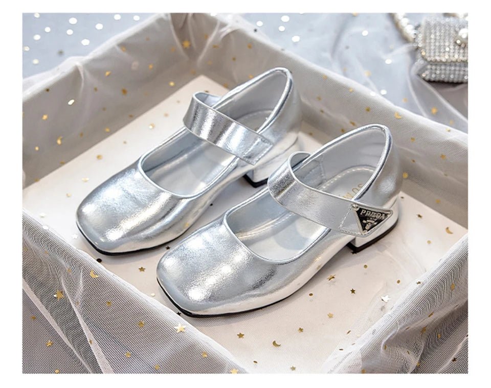 Designer Luxury Children's Elegant Party Leather Shoes Pageant Girls High Heels Wedding Bridesmaids Gala Formal Occasion Shoe - Mom & Kids