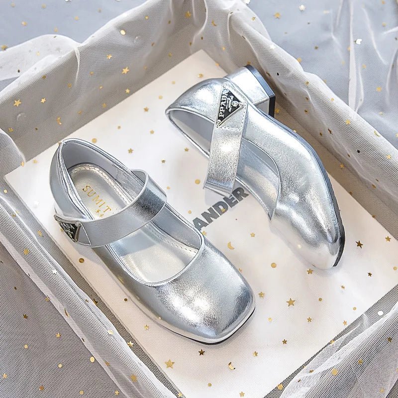 Designer Luxury Children's Elegant Party Leather Shoes Pageant Girls High Heels Wedding Bridesmaids Gala Formal Occasion Shoe - Mom & Kids