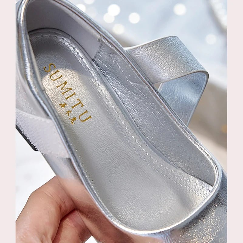 Designer Luxury Children's Elegant Party Leather Shoes Pageant Girls High Heels Wedding Bridesmaids Gala Formal Occasion Shoe - Mom & Kids