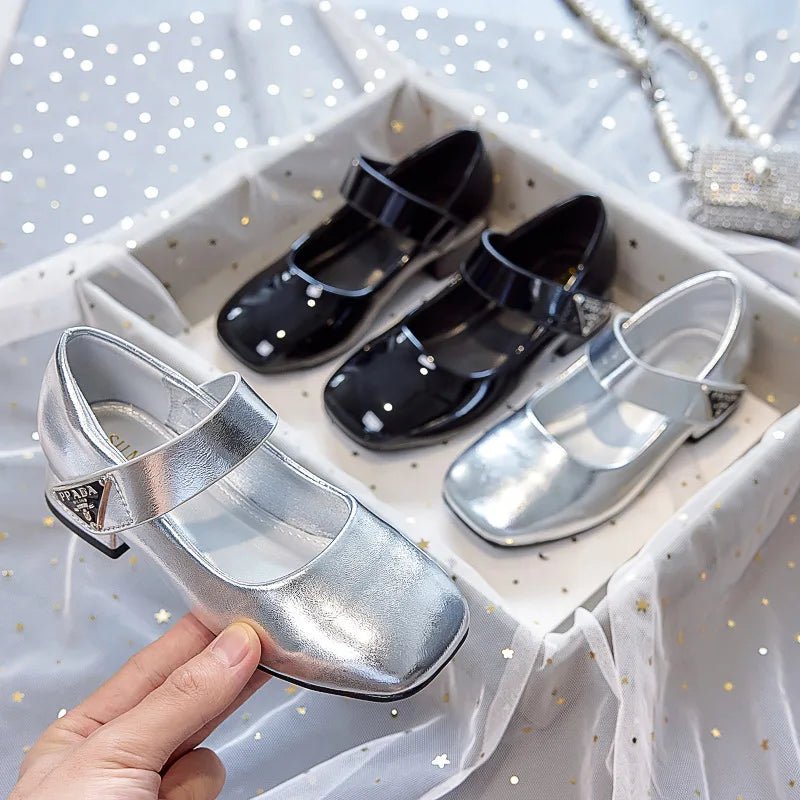 Designer Luxury Children's Elegant Party Leather Shoes Pageant Girls High Heels Wedding Bridesmaids Gala Formal Occasion Shoe - Mom & Kids