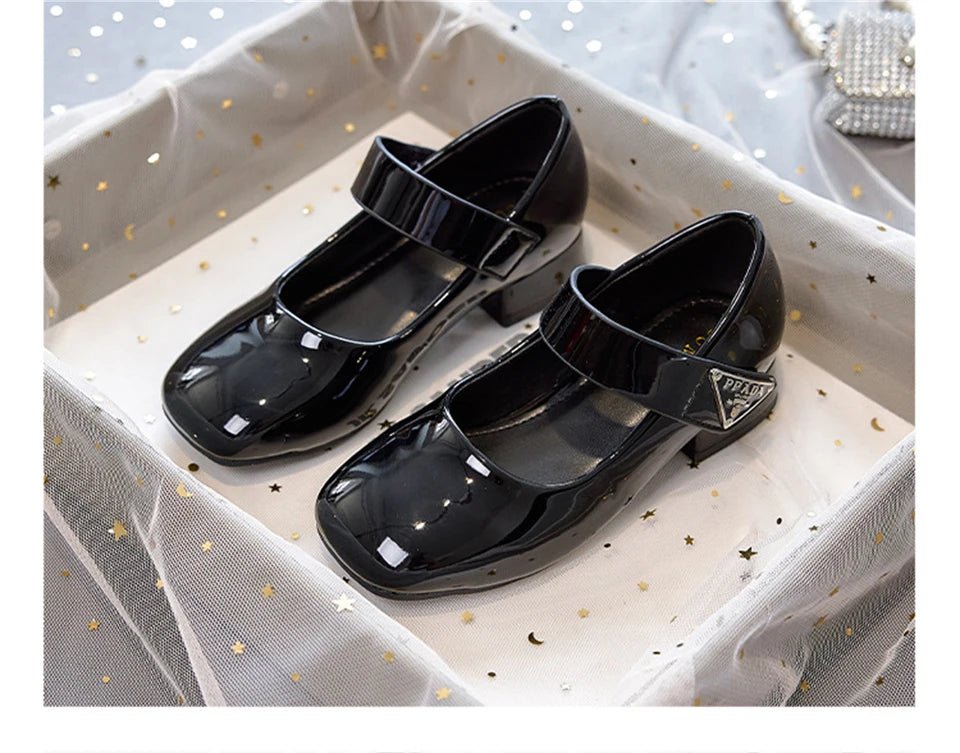 Designer Luxury Children's Elegant Party Leather Shoes Pageant Girls High Heels Wedding Bridesmaids Gala Formal Occasion Shoe - Mom & Kids