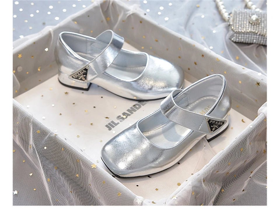 Designer Luxury Children's Elegant Party Leather Shoes Pageant Girls High Heels Wedding Bridesmaids Gala Formal Occasion Shoe - Mom & Kids