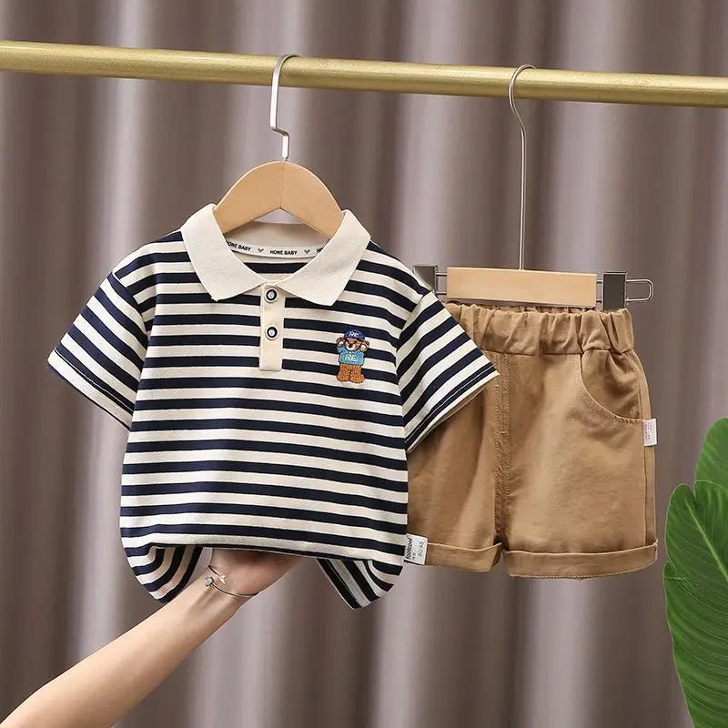 DIIMUU Baby Boys Clothing Sets T-shirt + Shorts Kids Girl Outfits Suits Children Summer Wear Infant Toddler Tee Shirts + Pants - Mom & Kids