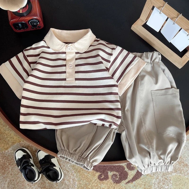 DIIMUU Baby Boys Clothing Sets T-shirt + Shorts Kids Girl Outfits Suits Children Summer Wear Infant Toddler Tee Shirts + Pants - Mom & Kids