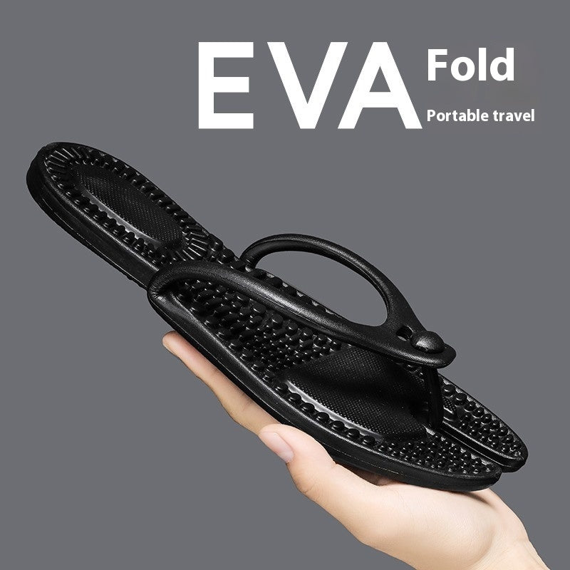 Foldable Travel Couple Flip Flops Plus Size  (Available)