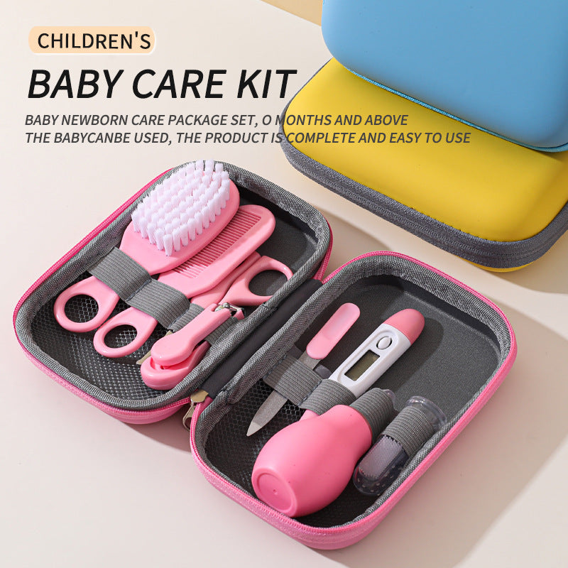 Children's Baby Nails Cutting Pliers 8 Eight-piece Set Eva Bag Care Suit (Available)