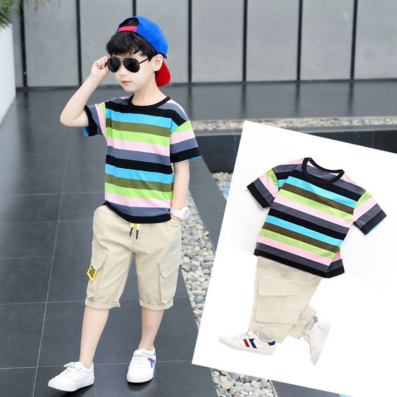 Boys' Fashionable Fifth Pants Two-piece Suit